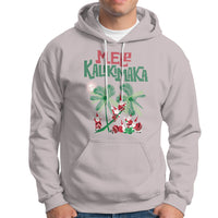 Mele Kalikimaka Santa Climb Palm Tree Hawaiian Christmas Hoodie - Wonder Print Shop