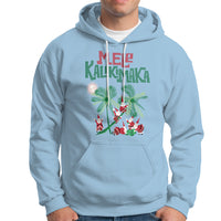 Mele Kalikimaka Santa Climb Palm Tree Hawaiian Christmas Hoodie - Wonder Print Shop