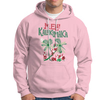 Mele Kalikimaka Santa Climb Palm Tree Hawaiian Christmas Hoodie - Wonder Print Shop