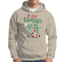 Mele Kalikimaka Santa Climb Palm Tree Hawaiian Christmas Hoodie - Wonder Print Shop