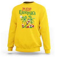 Mele Kalikimaka Santa Climb Palm Tree Hawaiian Christmas Sweatshirt - Wonder Print Shop