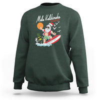 Mele Kalikimaka Surfing Santa Vintage Hawaiian Christmas Sweatshirt - Wonder Print Shop