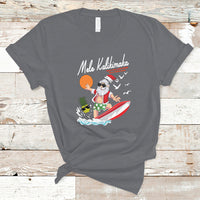 Mele Kalikimaka Surfing Santa Vintage Hawaiian Christmas T Shirt - Wonder Print Shop
