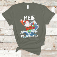 Mele Kalikimaka Surfing Cute Santa Hawaiian Christmas T Shirt - Wonder Print Shop