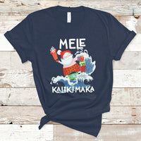 Mele Kalikimaka Surfing Cute Santa Hawaiian Christmas T Shirt - Wonder Print Shop