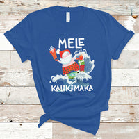 Mele Kalikimaka Surfing Cute Santa Hawaiian Christmas T Shirt - Wonder Print Shop