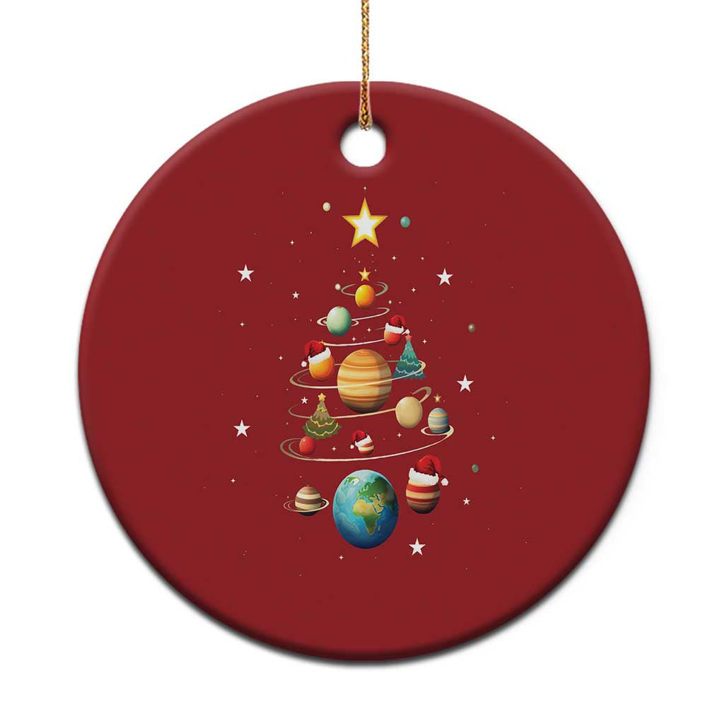 Funny Solar System Space Planets Xmas Tree Christmas Ornament - Wonder Print Shop