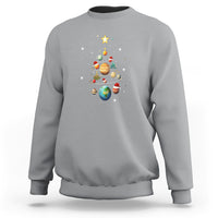 Funny Solar System Space Planets Tree Christmas Sweatshirt - Wonder Print Shop