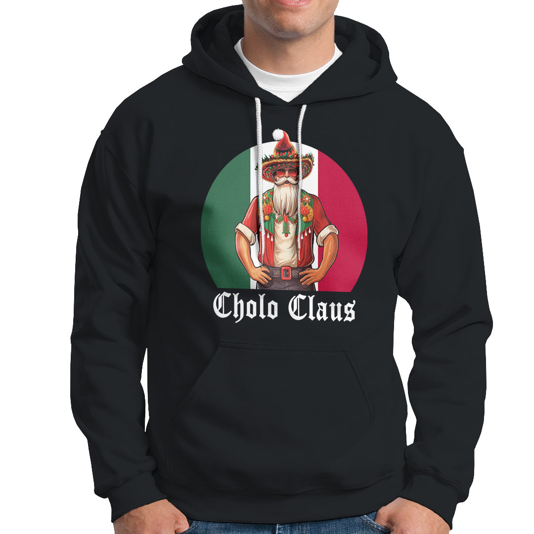 Cholo Claus Christmas Funny Mexican Santa Sombrero Feliz Navidad Hoodie - Wonder Print Shop