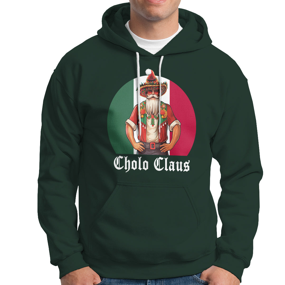 Cholo Claus Christmas Funny Mexican Santa Sombrero Feliz Navidad Hoodie - Wonder Print Shop