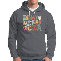 In My Merry Era Retro Groovy Christmas Santa Disco Ball Hoodie - Wonder Print Shop