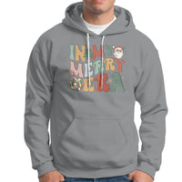 In My Merry Era Retro Groovy Christmas Santa Disco Ball Hoodie - Wonder Print Shop