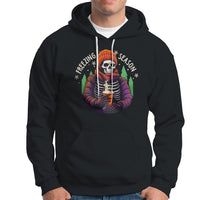 Freezing Season Christmas Skeleton Chillin' Hot Cocoa Hoodie - Wonder Print Shop