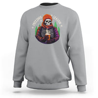 Freezing Season Christmas Skeleton Chillin' Hot Cocoa Sweatshirt - Wonder Print Shop