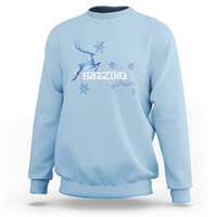Freezing Season Christmas Reindeer Snowflake Sweatshirt - Wonder Print Shop