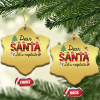 Funny Xmas Christmas Ornament Dear Santa Let's Negotiate - Wonder Print Shop