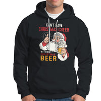 Can't Have Christmas Cheer Without Christmas Beer Santa Drinking Hoodie - Wonder Print Shop