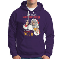 Can't Have Christmas Cheer Without Christmas Beer Santa Drinking Hoodie - Wonder Print Shop
