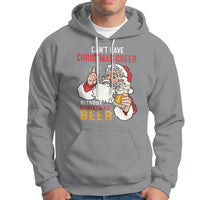 Can't Have Christmas Cheer Without Christmas Beer Santa Drinking Hoodie - Wonder Print Shop