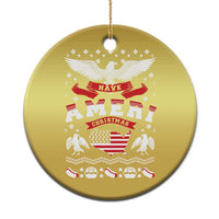 Have Ameri-Christmas USA Patriotic Eagle Xmas Christmas Ornament - Wonder Print Shop