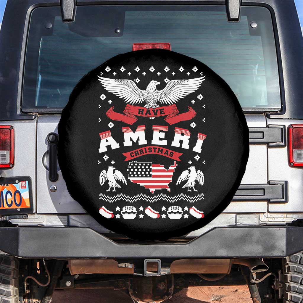 Have Ameri-Christmas USA Patriotic Eagle Xmas Spare Tire Cover
