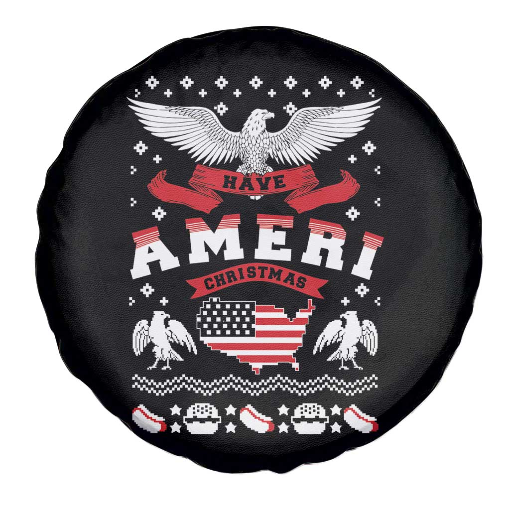 Have Ameri-Christmas USA Patriotic Eagle Xmas Spare Tire Cover