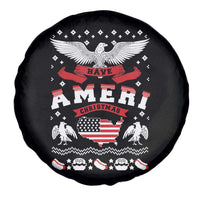 Have Ameri-Christmas USA Patriotic Eagle Xmas Spare Tire Cover