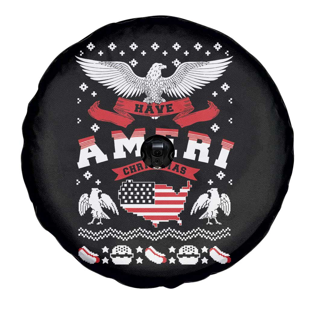 Have Ameri-Christmas USA Patriotic Eagle Xmas Spare Tire Cover