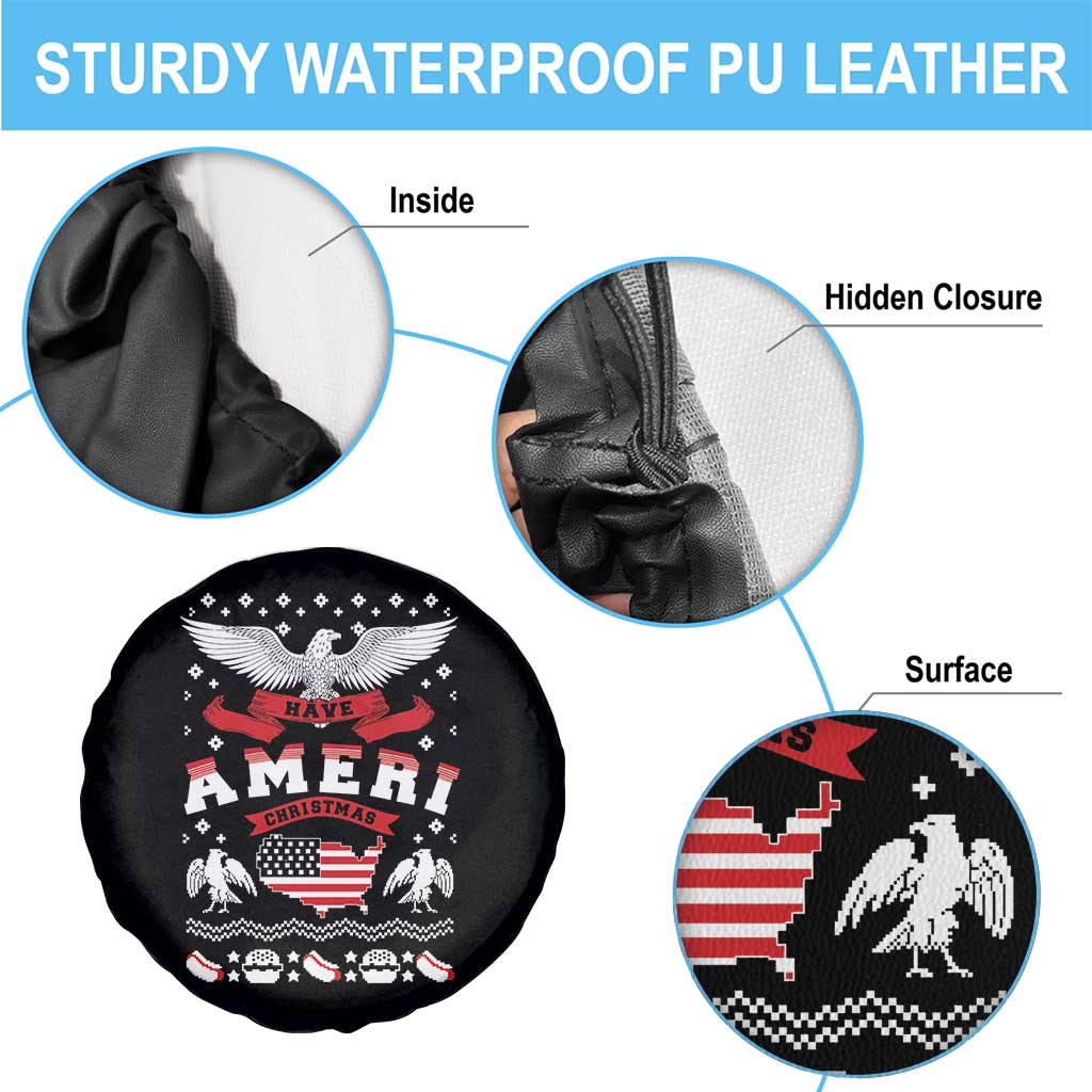 Have Ameri-Christmas USA Patriotic Eagle Xmas Spare Tire Cover