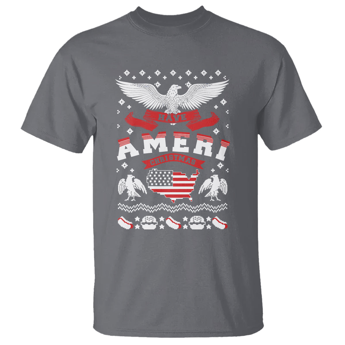 Have Ameri-Christmas USA Patriotic Eagle Xmas T Shirt - Wonder Print Shop
