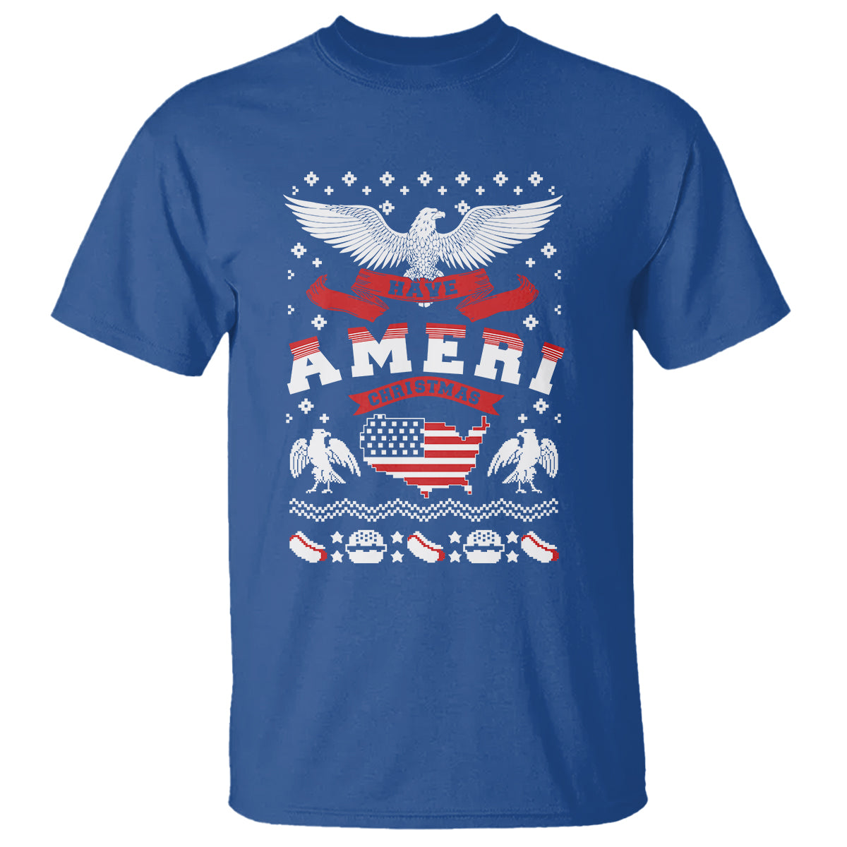 Have Ameri-Christmas USA Patriotic Eagle Xmas T Shirt - Wonder Print Shop