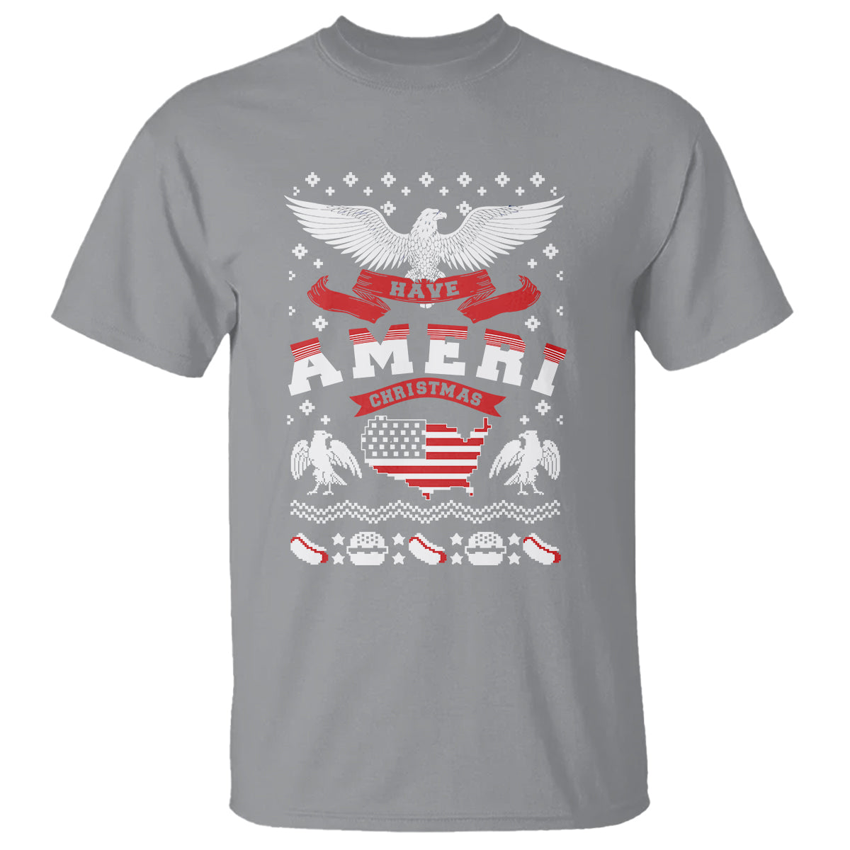 Have Ameri-Christmas USA Patriotic Eagle Xmas T Shirt - Wonder Print Shop
