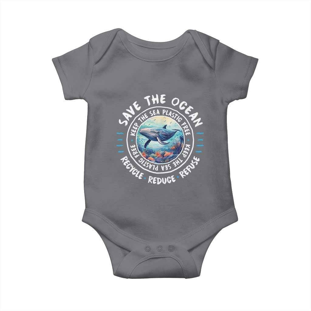Earth Day Save The Ocean Humpback Whale Baby Onesie