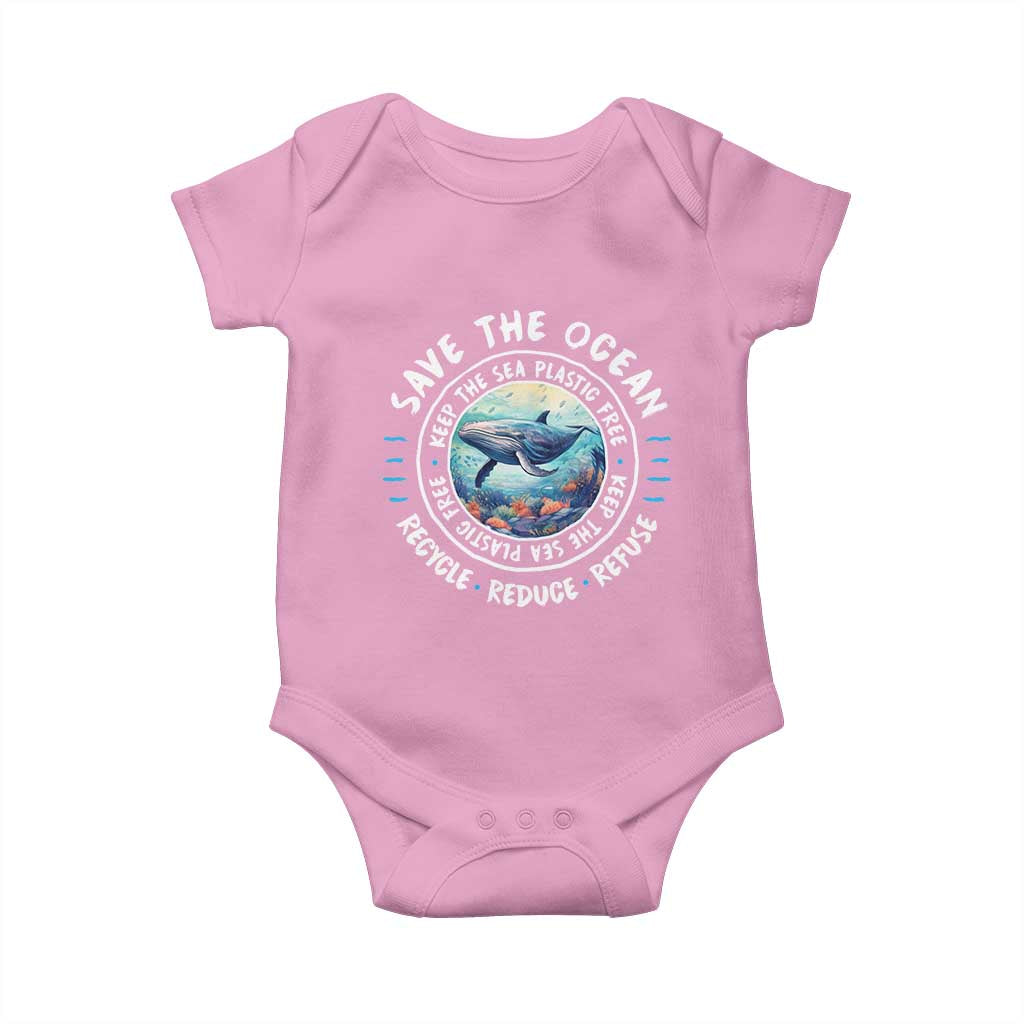 Earth Day Save The Ocean Humpback Whale Baby Onesie
