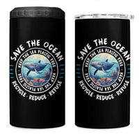 Earth Day Save The Ocean Humpback Whale 4 in 1 Can Cooler Tumbler