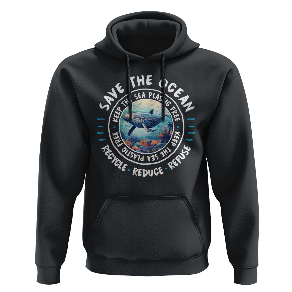 Earth Day Save The Ocean Humpback Whale Hoodie