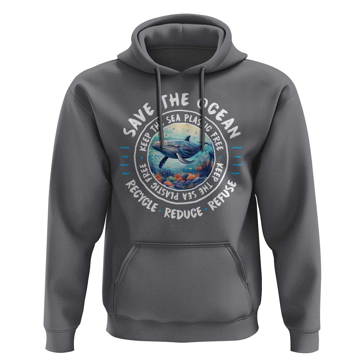 Earth Day Save The Ocean Humpback Whale Hoodie