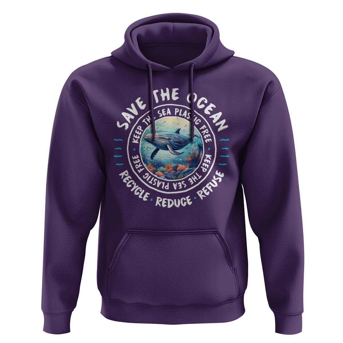 Earth Day Save The Ocean Humpback Whale Hoodie