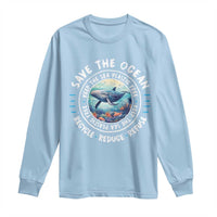 Earth Day Save The Ocean Humpback Whale Long Sleeve Shirt