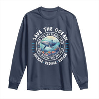 Earth Day Save The Ocean Humpback Whale Long Sleeve Shirt
