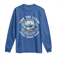 Earth Day Save The Ocean Humpback Whale Long Sleeve Shirt