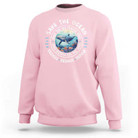 Earth Day Save The Ocean Humpback Whale Sweatshirt