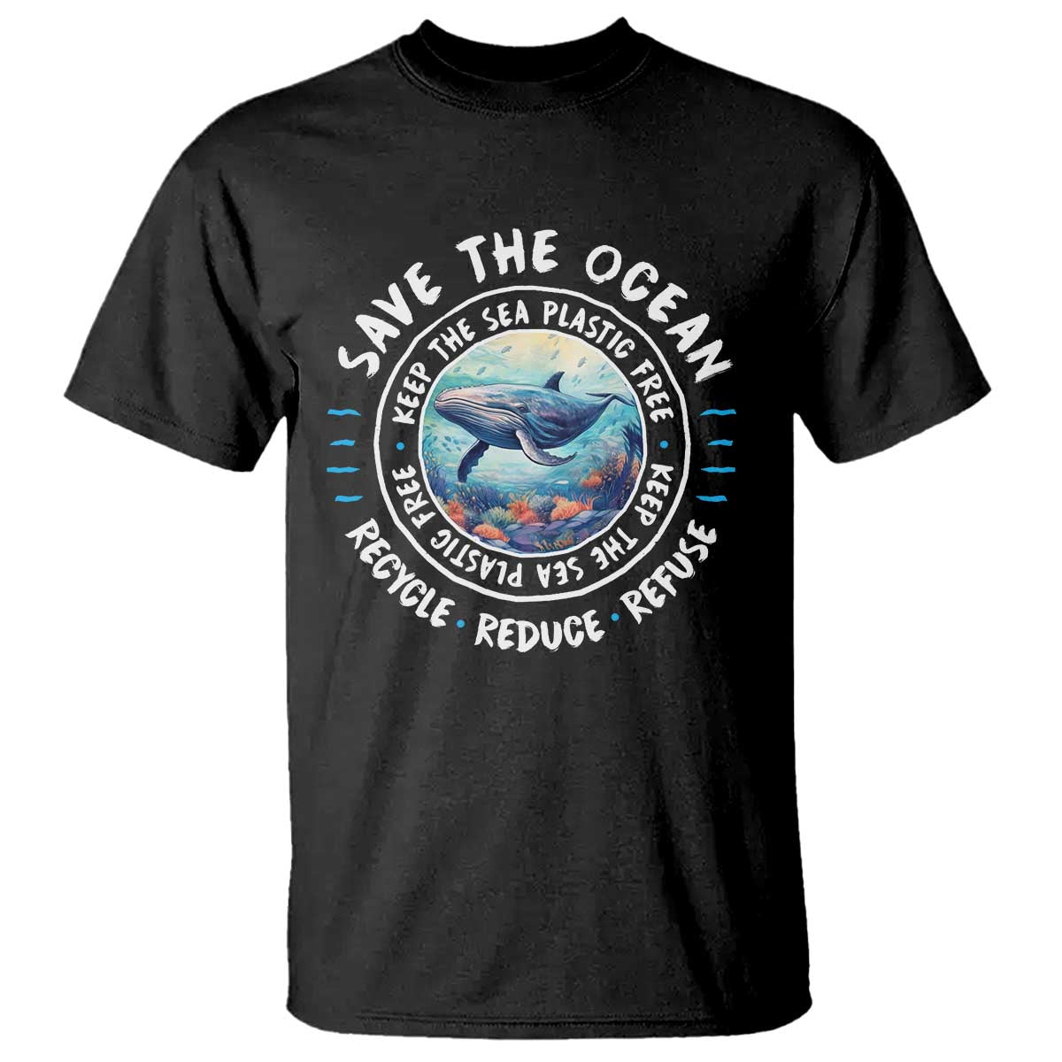 Earth Day Save The Ocean Humpback Whale T Shirt