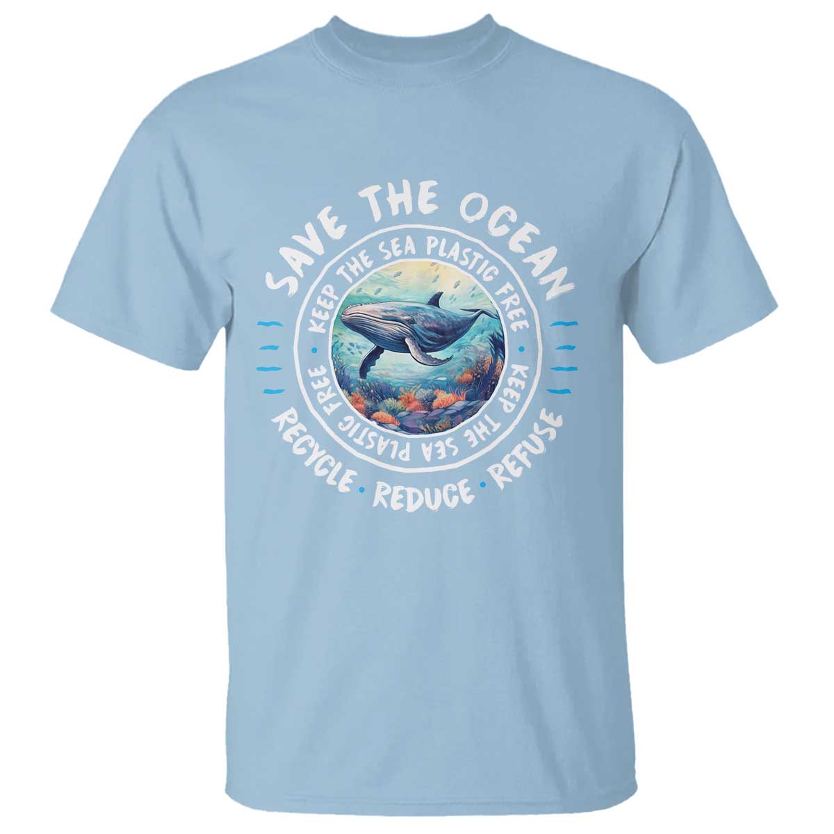 Earth Day Save The Ocean Humpback Whale T Shirt