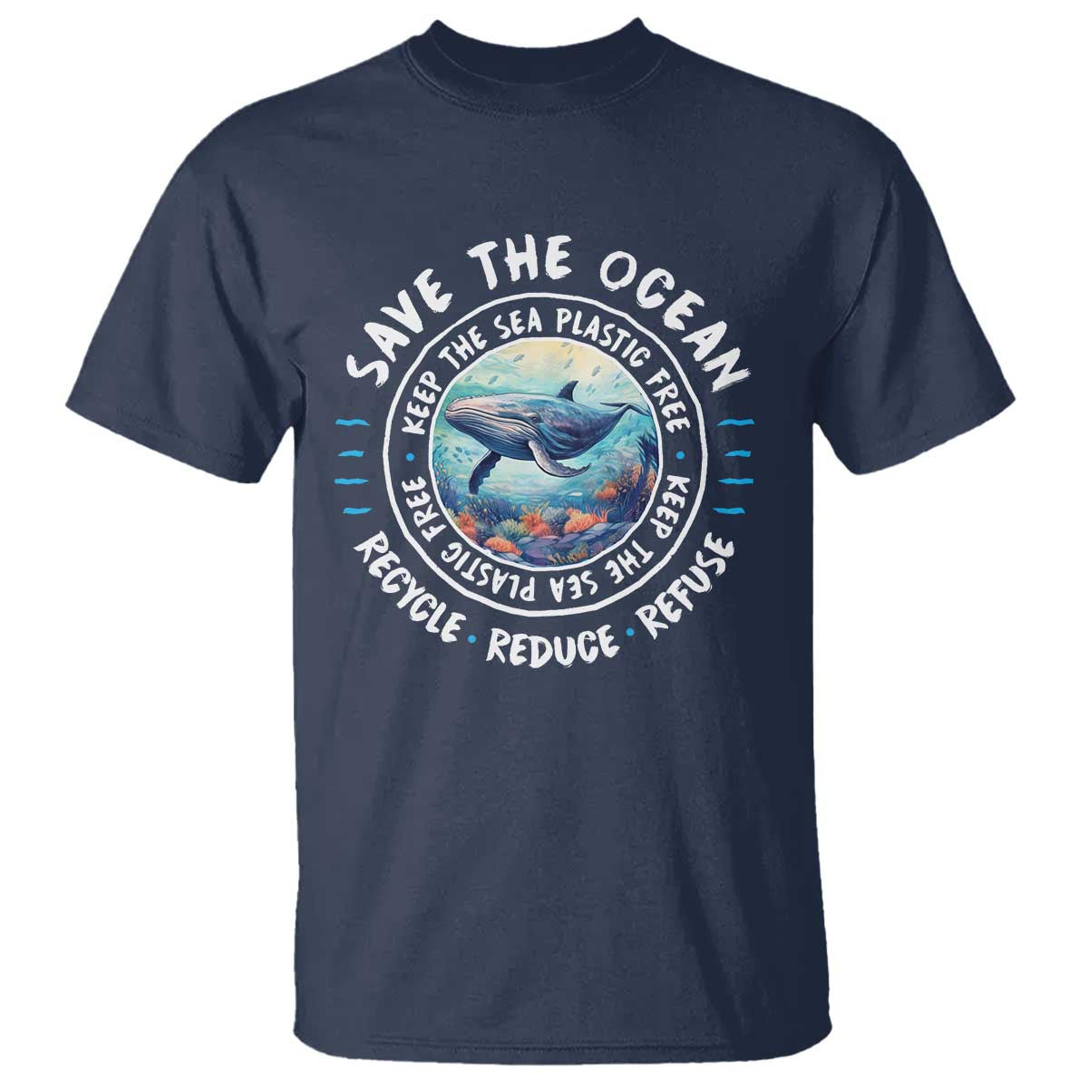 Earth Day Save The Ocean Humpback Whale T Shirt