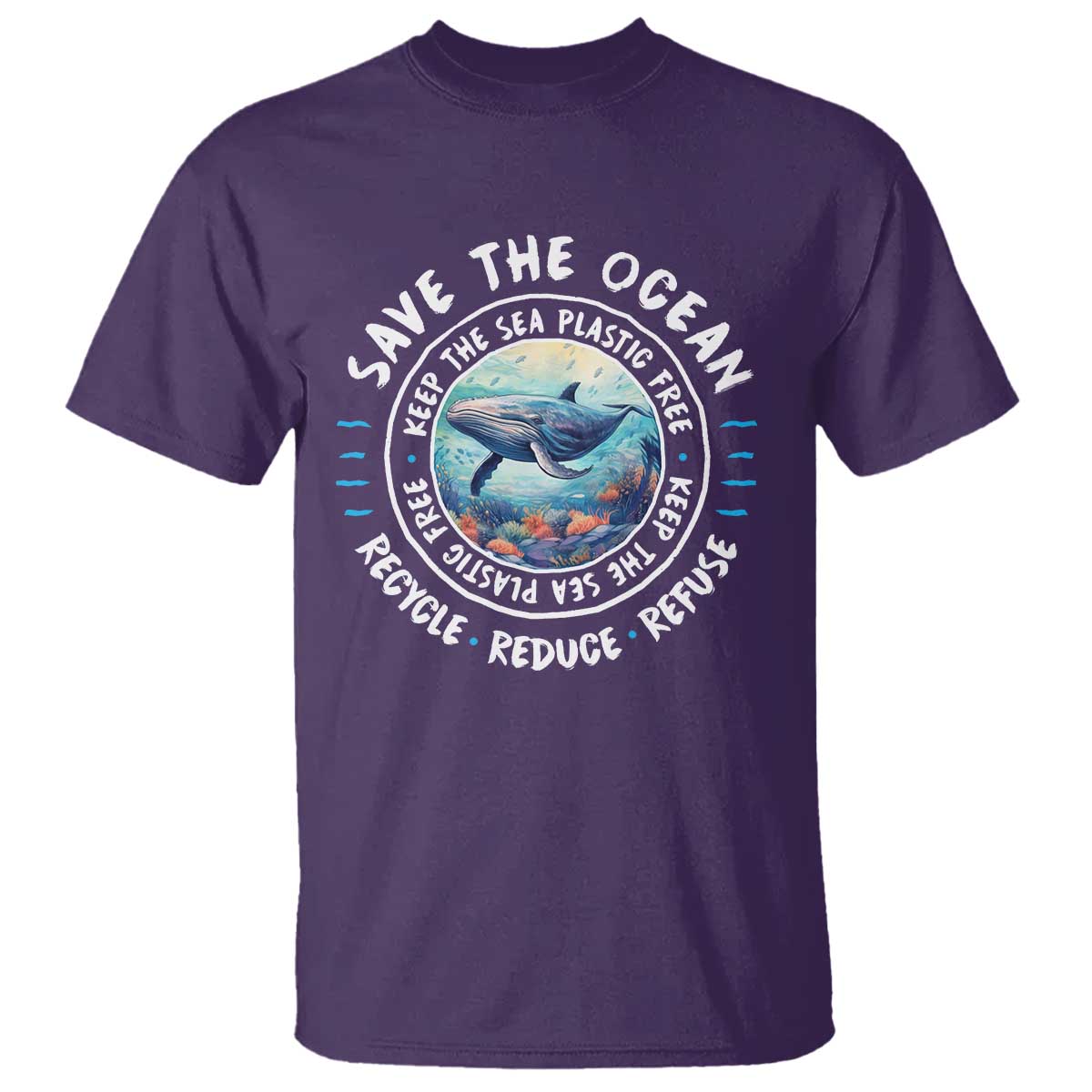 Earth Day Save The Ocean Humpback Whale T Shirt