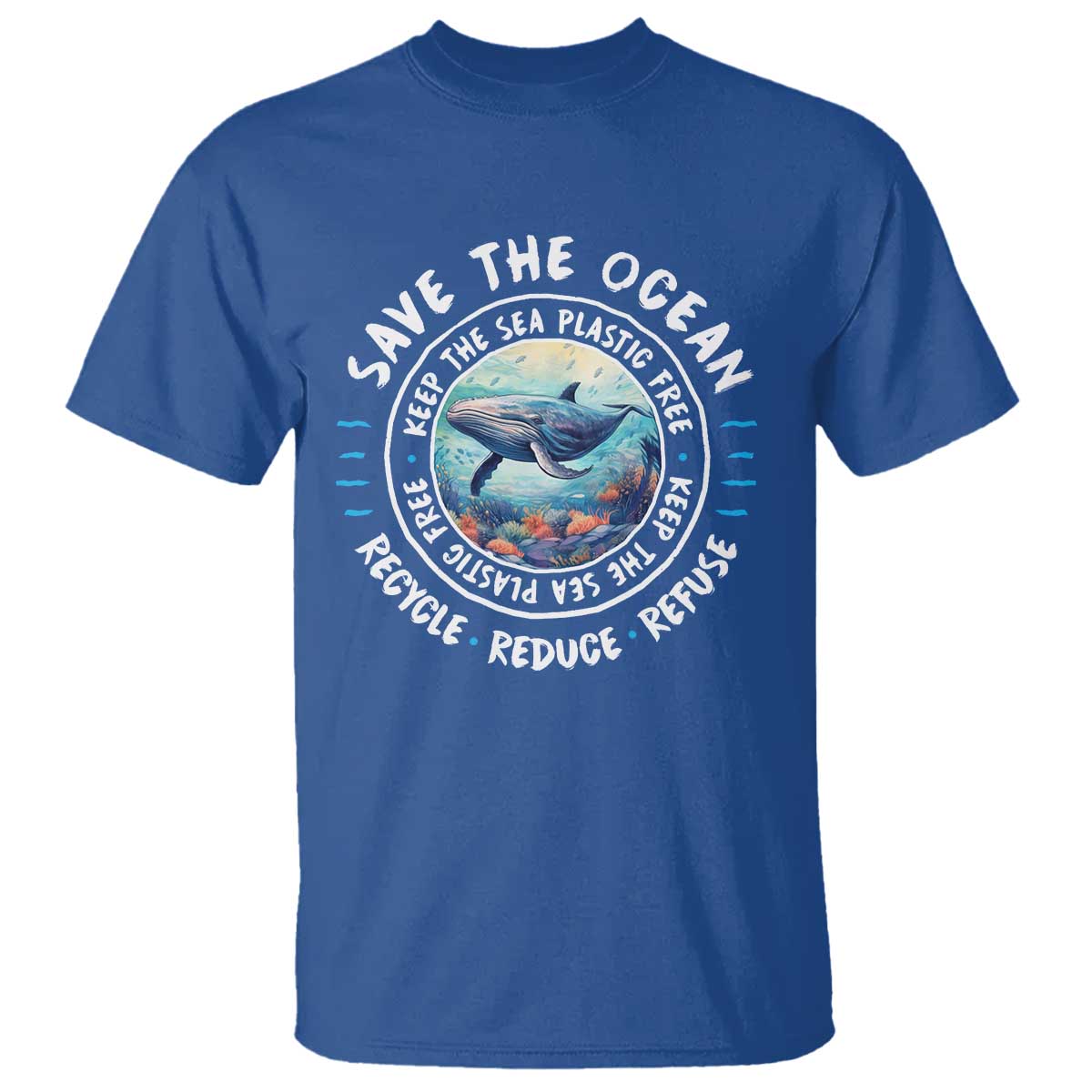 Earth Day Save The Ocean Humpback Whale T Shirt