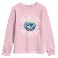 Earth Day Save The Ocean Humpback Whale Youth Sweatshirt