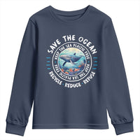 Earth Day Save The Ocean Humpback Whale Youth Sweatshirt