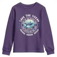 Earth Day Save The Ocean Humpback Whale Youth Sweatshirt